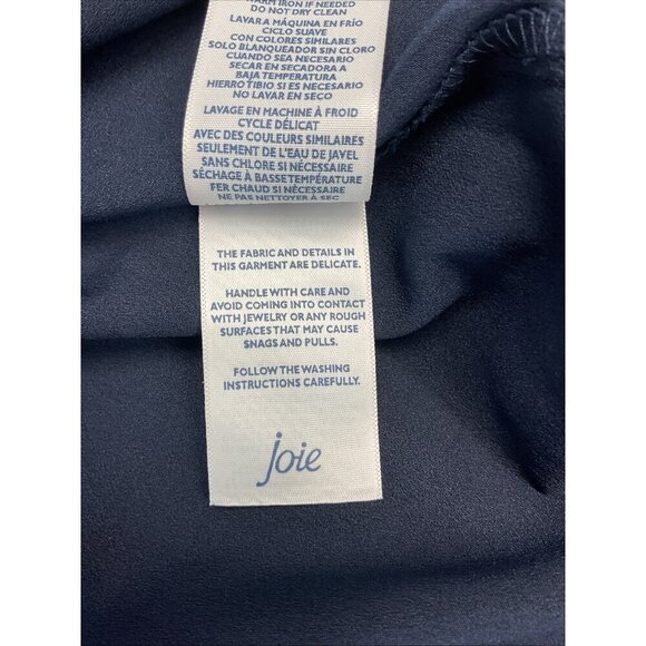 Joie Sleeveless Sheer Overlay knee length Dress‎ Baltic Print Blue size L flowy - Picture 11 of 13